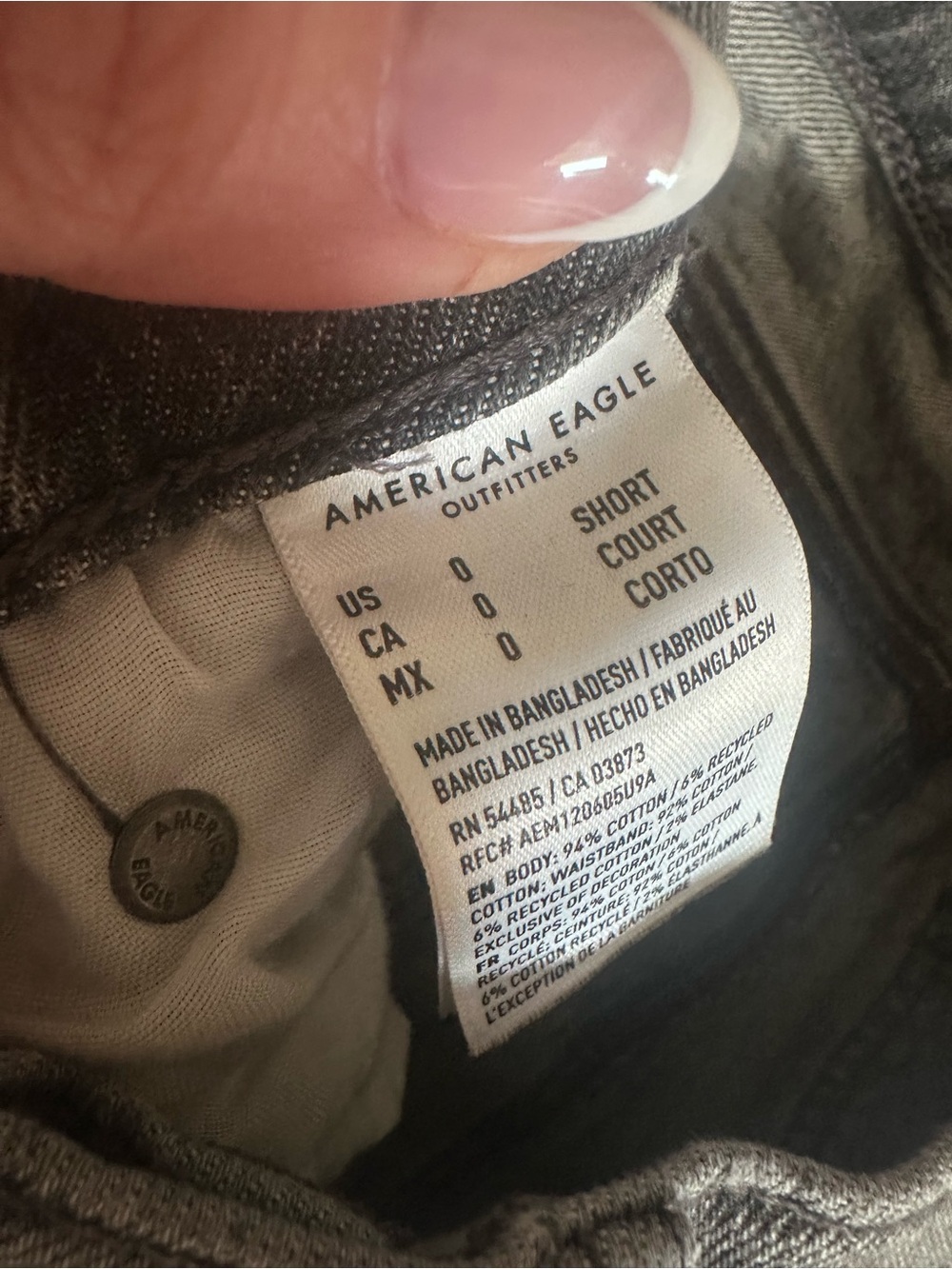 AE Distressed Black Washed Ripped Jeans - Picture 3 of 5